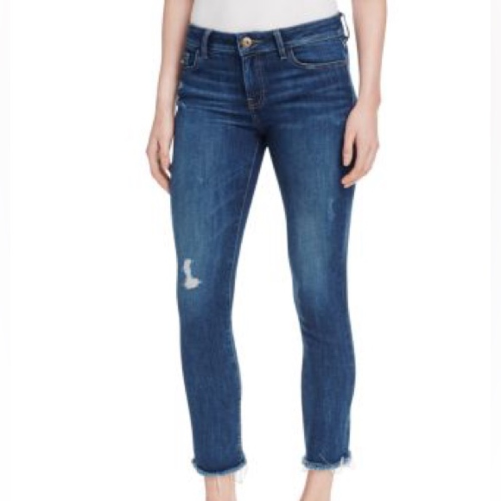 DL1961 Mara Instasculpt Ankle Straight Jeans in Ravine lightly worn